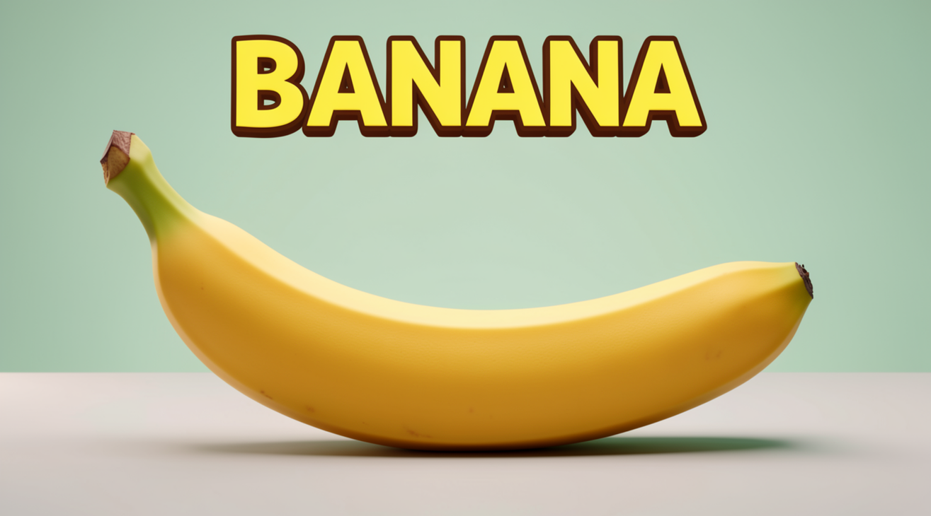 Learn the Word Banana for Toddlers and Babies
