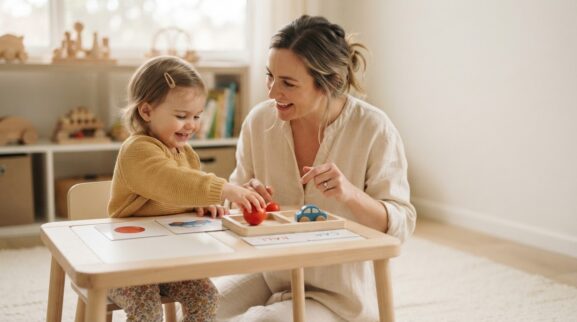 10 Easy Ways to Get More Toddler Conversation During Play parent learning guide for a 2-year-old