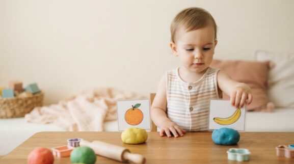 10 Learning Ideas With Play Dough learning activity for a 2-year-old