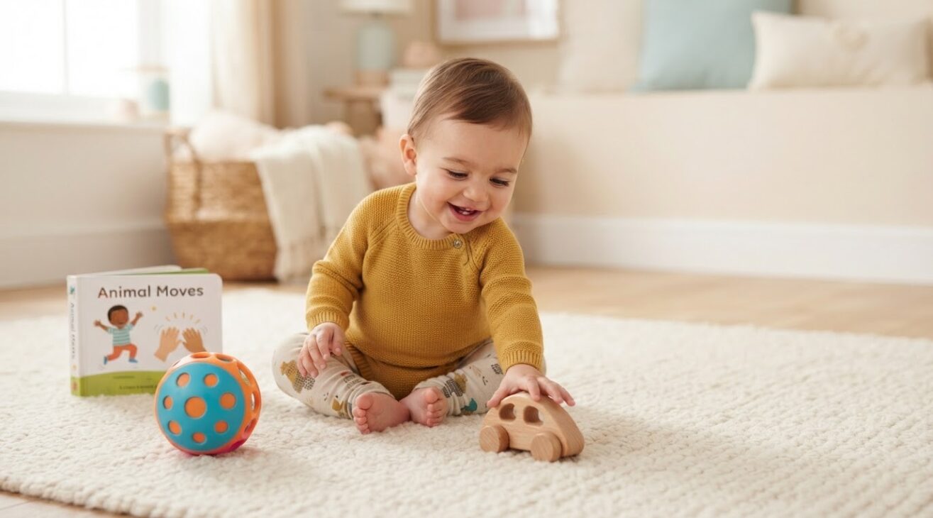 5-Minute Action Movements Activity for 1-Year-Old Toddlers