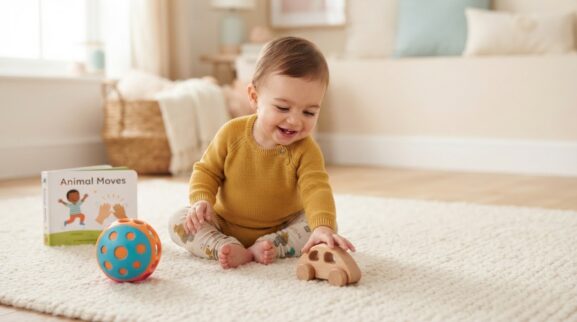 5-Minute Action Movements Activity for 1 Year learning activity for a 1-year-old