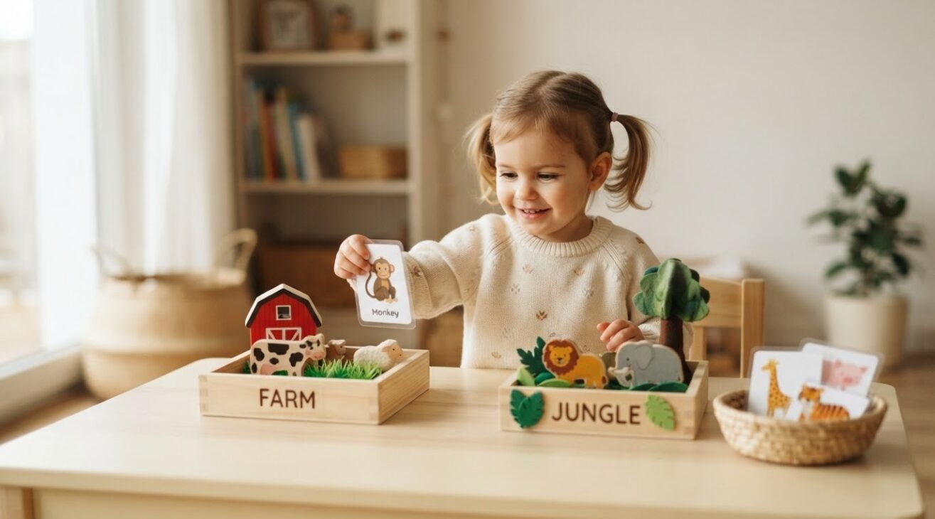 5-Minute Animal Pretend Play Activity for 2-Year-Old Toddlers