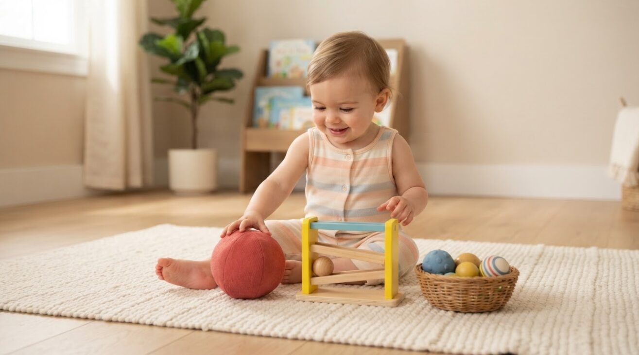 5-Minute Ball Play Activity for 1-Year-Old Toddlers