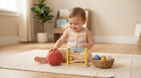5-Minute Ball Play Activity for 1 Year learning activity for a 1-year-old