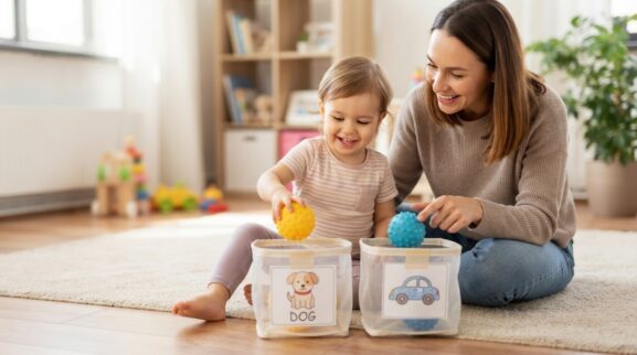 5-Minute Ball Play Activity for 2 Years learning activity for a 2-year-old