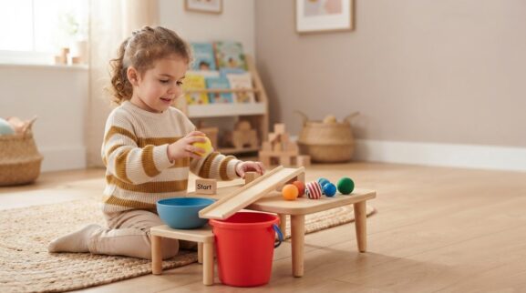 5-Minute Ball Play Activity for 4 Years learning activity for a 4-year-old
