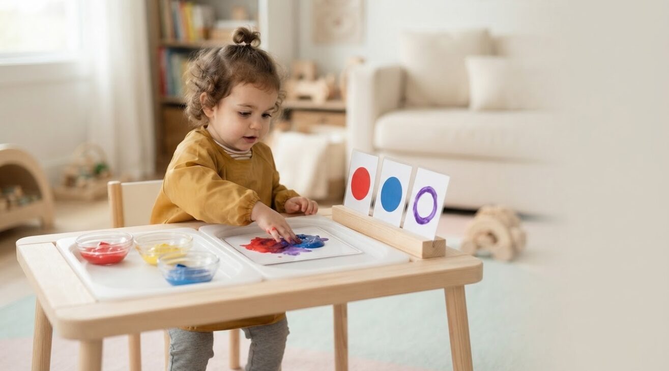 5-Minute Color Mixing & Art Discovery Activity for 2-Year-Old Toddlers
