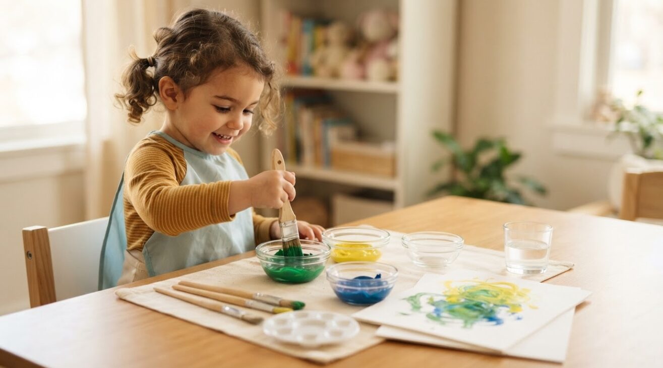 5-Minute Color Mixing & Art Discovery Activity for 3-Year-Old Toddlers