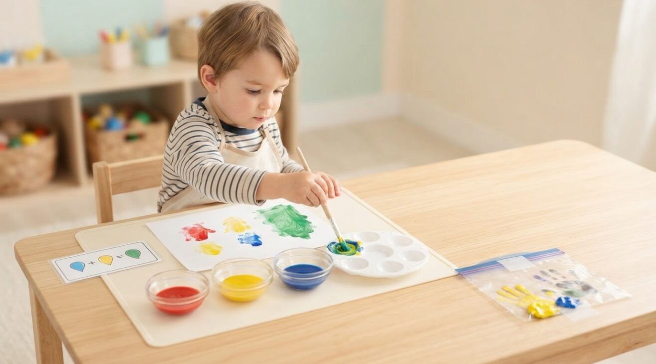 5-Minute Color Mixing & Art Discovery Activity for 4-Year-Old Kids
