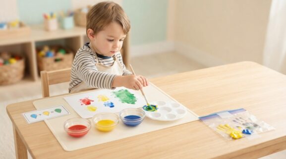 5-Minute Color Mixing & Art Discovery Activity for 4 Years learning activity for a 4-year-old