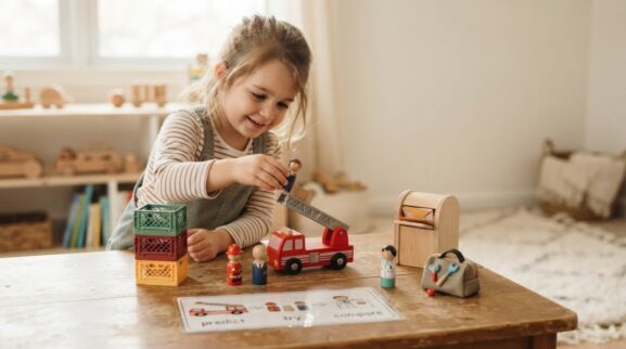 5-Minute Community Helper Pretend Activity for 4 Years learning activity for a 4-year-old
