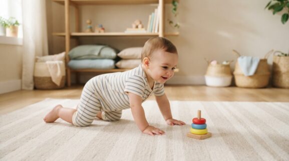 5-Minute Crawling & Exploration Activity for 10–11 Months learning activity for a 10–11 month old baby
