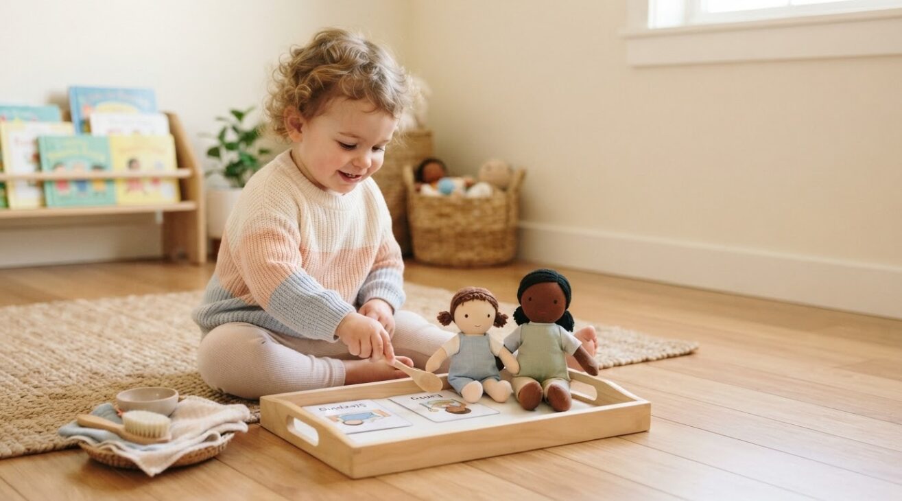 5-Minute Dolls, Family & Caregiving Play Activity for 2-Year-Old Toddlers