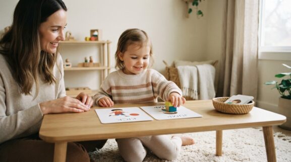 5-Minute Language Play: Action Words for 2 Years learning activity for a 2-year-old