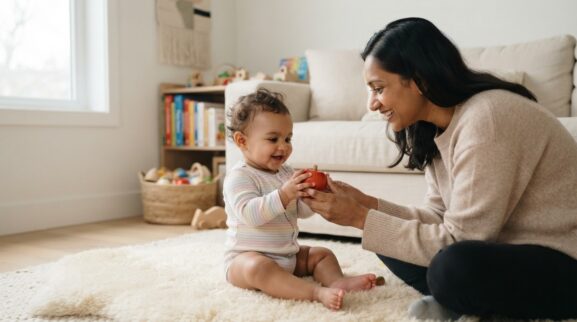 5-Minute Language Play: Home Language & Multilingual Learning for 10–11 Months learning activity for a 10–11 month old baby