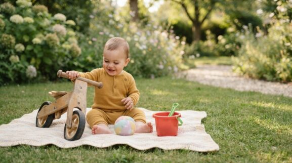 5-Minute Outdoor Movement Activity for 1 Year learning activity for a 1-year-old
