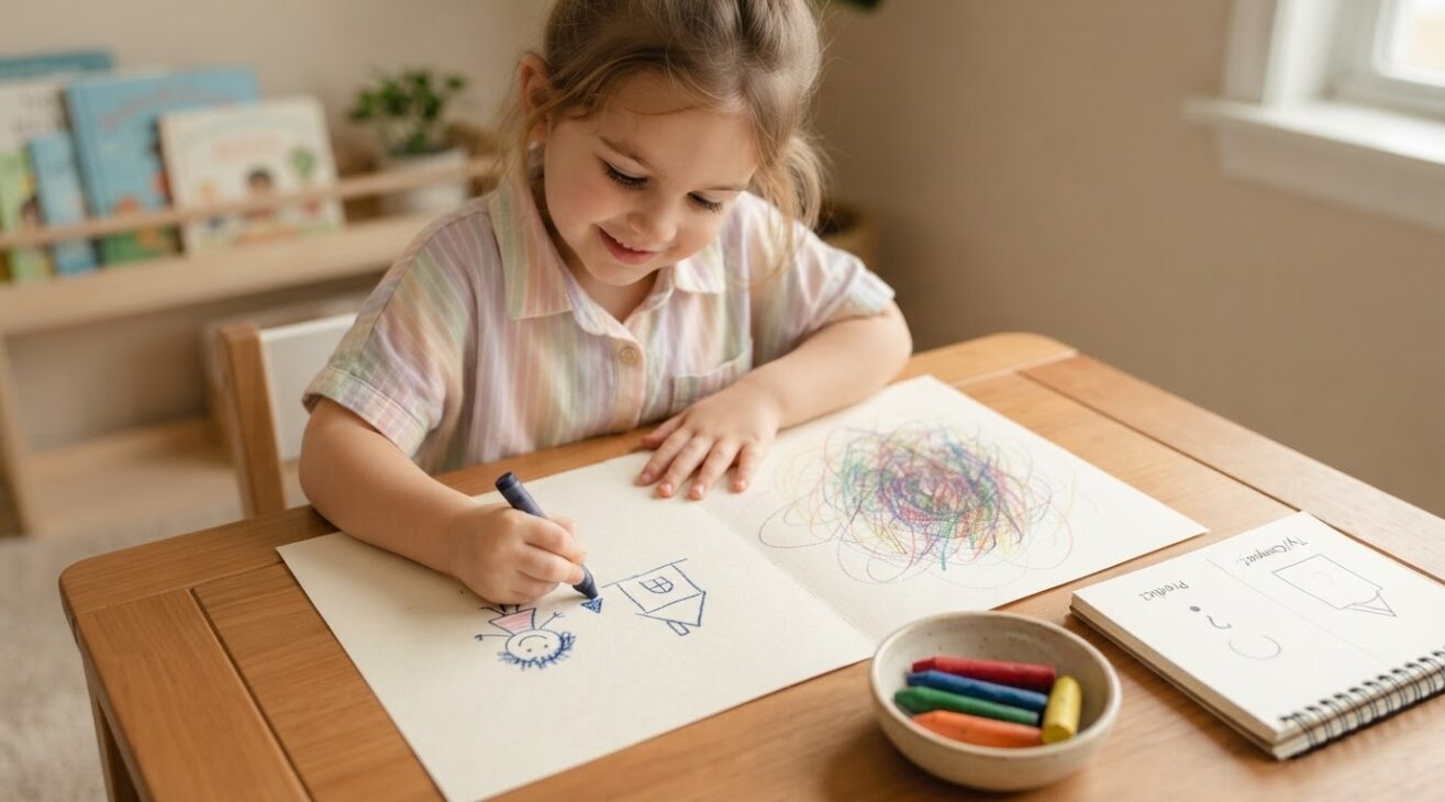5-Minute Scribble & Free Drawing Activity for 4-Year-Old Kids