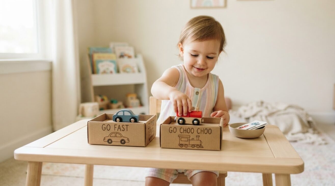 5-Minute Vehicle Pretend Play Activity for 2-Year-Old Toddlers
