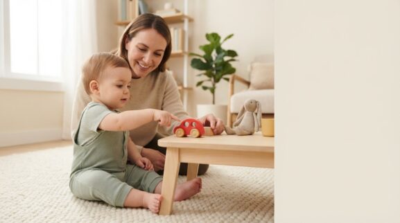 50 Everyday Words to Practice During Real Routines learning activity for a 1-year-old