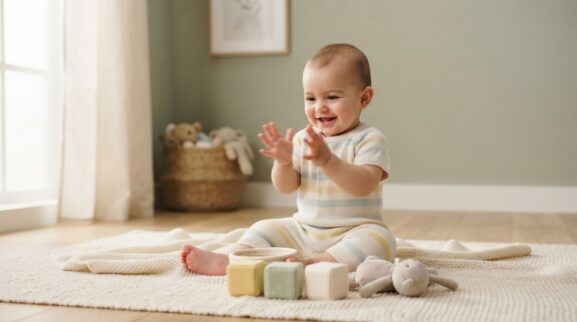 Action Songs learning activities for a 7–9 month old baby