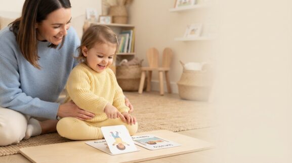 Action Words Activity Cards for 2 Years printable learning activity for a 2-year-old