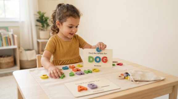 Alphabet Knowledge Activity Cards for 4 Years printable learning activity for a 4-year-old