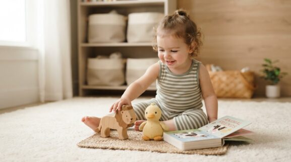 Animal Pretend Play Activity Cards for 1 Year printable learning activity for a 1-year-old