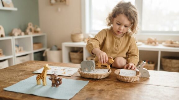 Animal Pretend Play Activity Cards for 4 Years printable learning activity for a 4-year-old