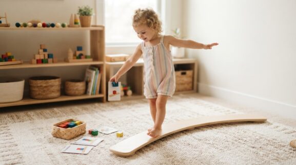 Balance & Coordination Activity Cards for 3 Years printable learning activity for a 3-year-old