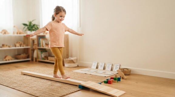 Balance & Coordination Activity Cards for 4 Years printable learning activity for a 4-year-old