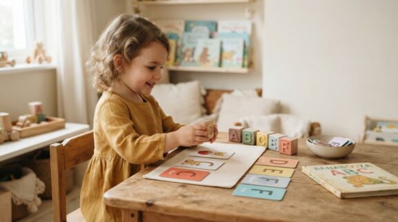 Book & Literacy Play: Alphabet Knowledge for 3 Years learning activity for a 3-year-old