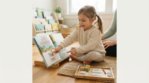 Book & Literacy Play: Book Knowledge & Print Concepts for 5 Years learning activity for a 5-year-old