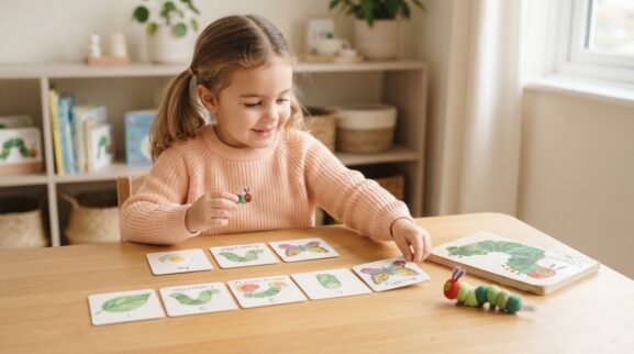 Book & Literacy Play: Sequencing & Retelling for 4 Years learning activity for a 4-year-old
