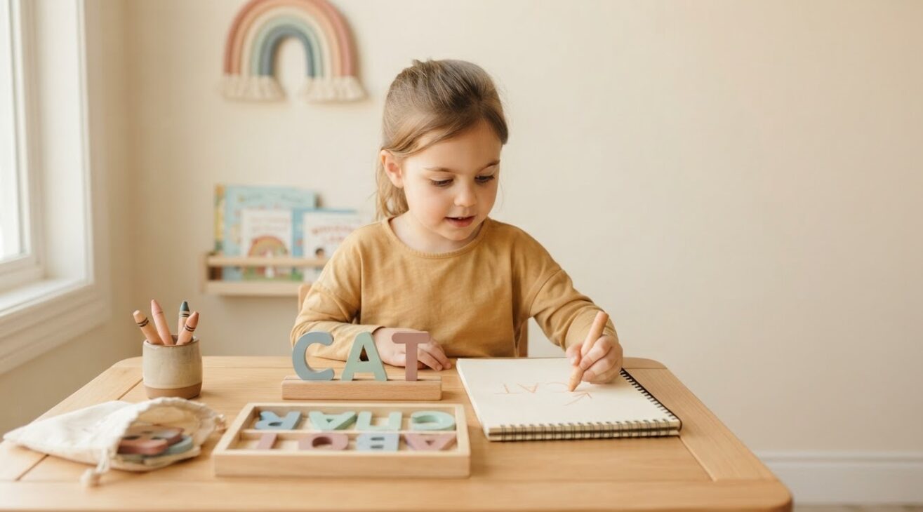 Build the Word: Make the Same Word With Letter Cards for 5-Year-Old Kids