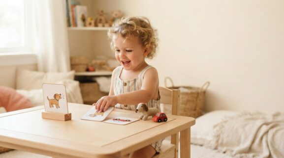 Call & Response Activity Cards for 2 Years printable learning activity for a 2-year-old