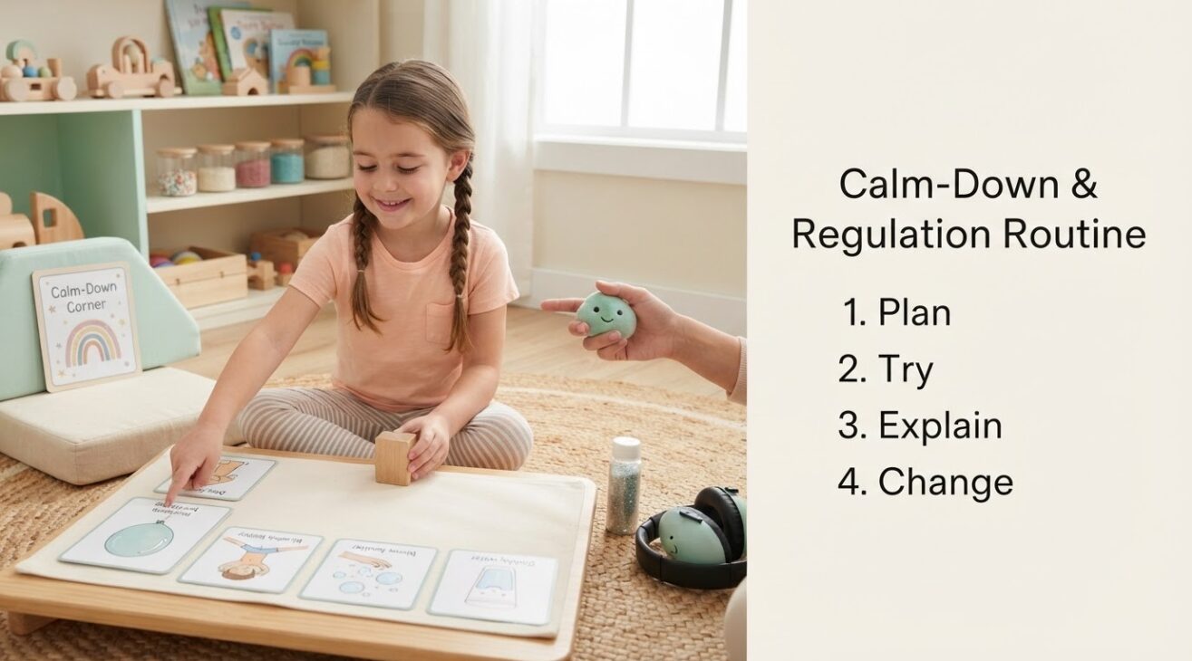 Calm-Down & Regulation Routines Activity Cards for 5-Year-Old Kids