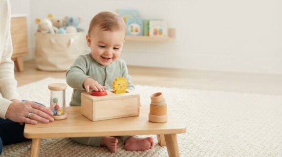 Cause & Effect Activity Cards for 1 Year printable learning activity for a 1-year-old