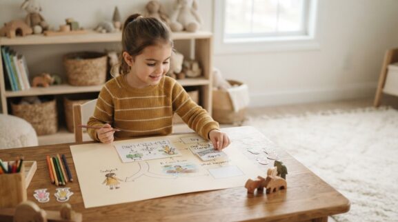 Choose What Happens Next learning activity for a 5-year-old