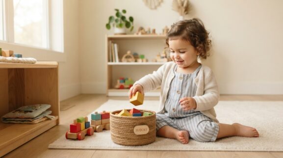 Cleanup & Putting Away Activity Cards for 1 Year printable learning activity for a 1-year-old