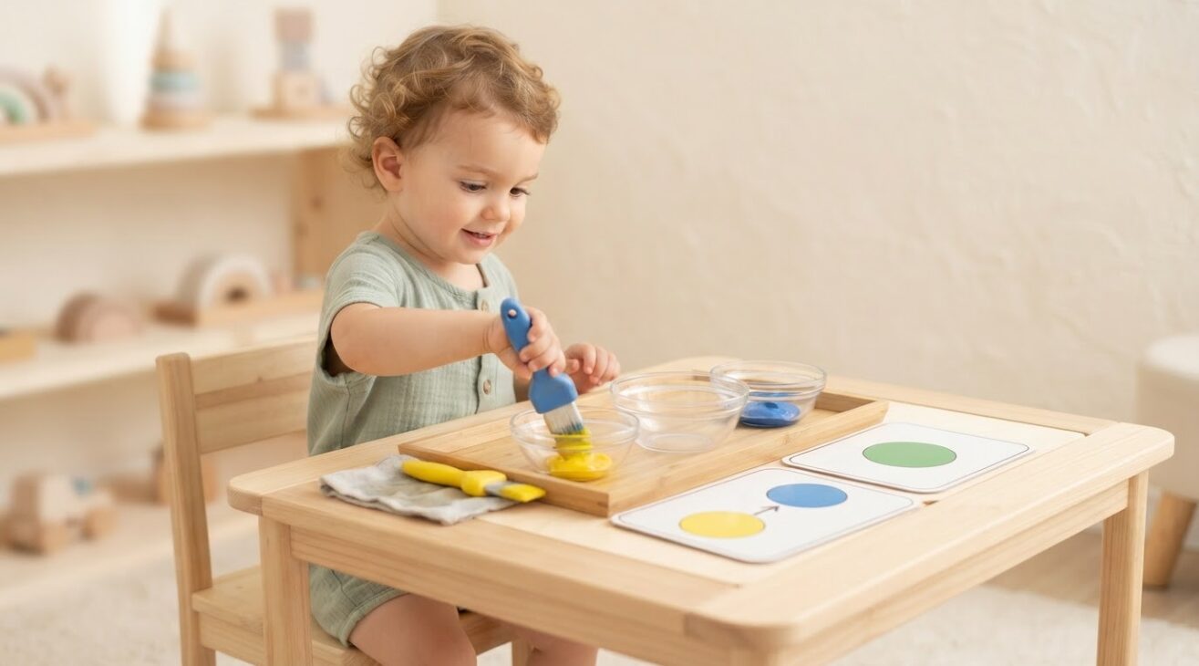 Color Mixing & Art Discovery Activity Cards for 2-Year-Old Toddlers
