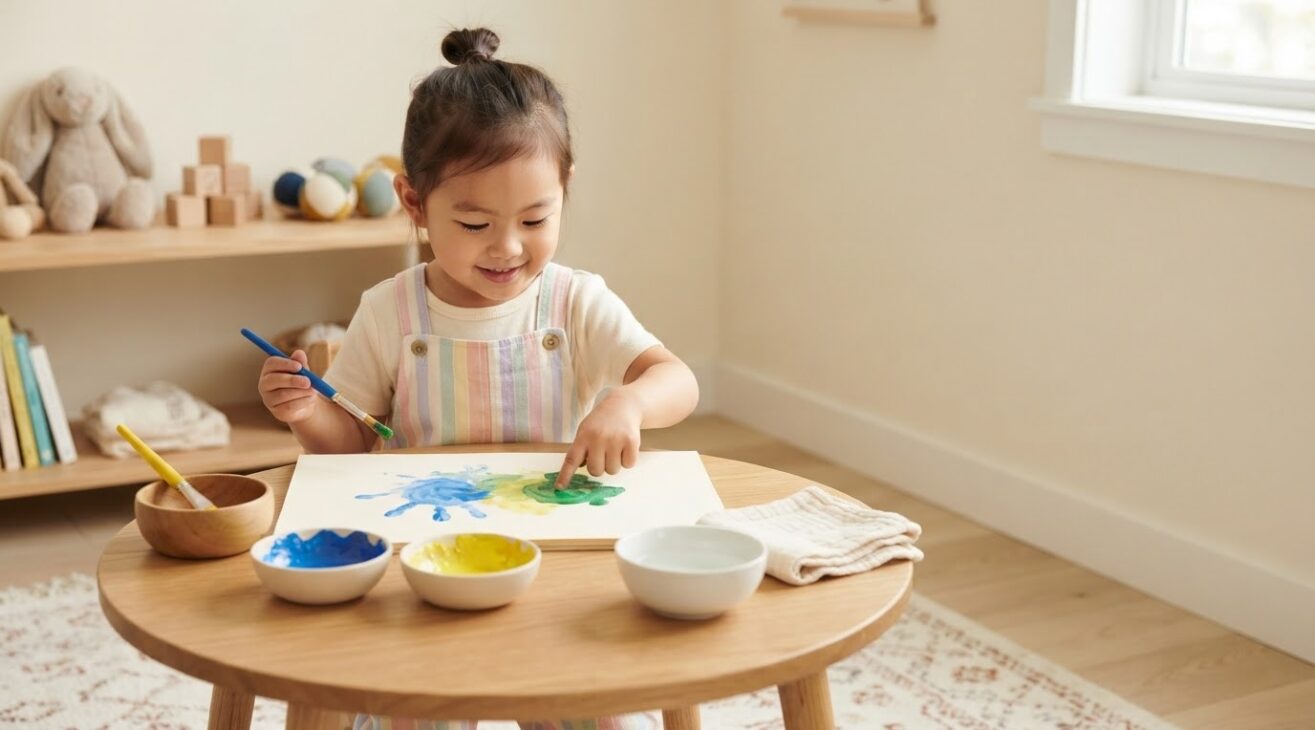 Color Mixing & Art Discovery Activity Cards for 3-Year-Old Toddlers