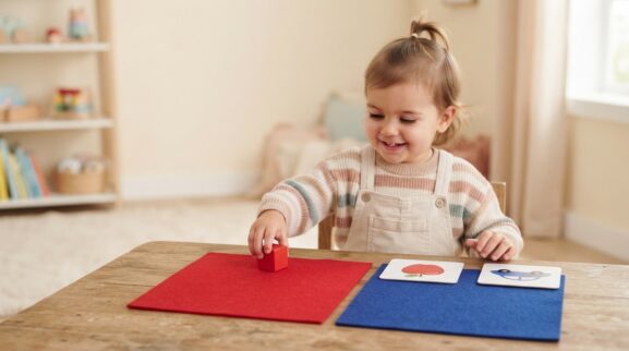 Color Recognition Activity Cards for 2 Years printable learning activity for a 2-year-old