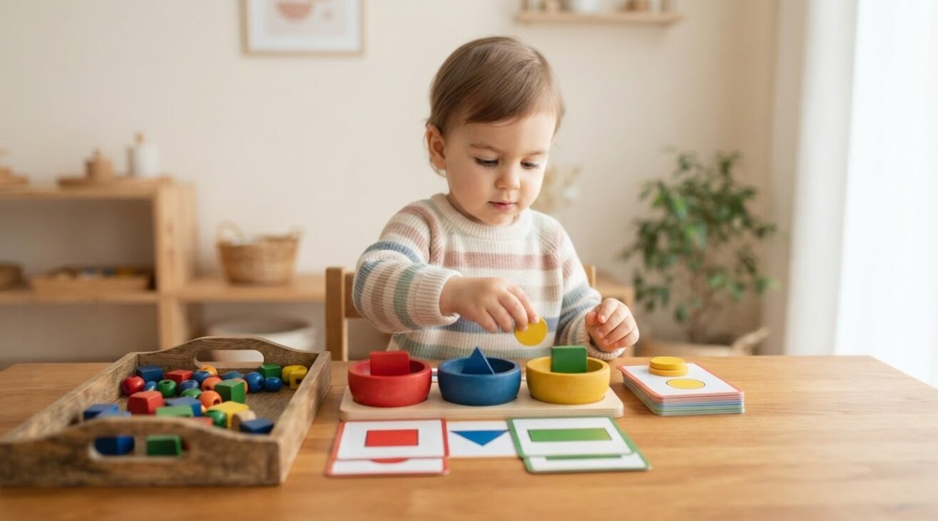Color Sorting & Matching Activity Cards for 3-Year-Old Toddlers