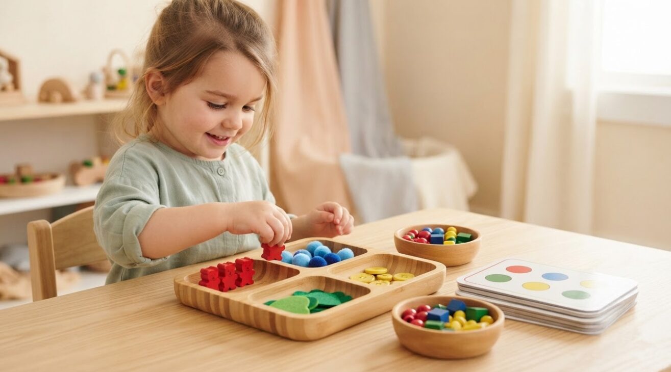Color Sorting & Matching Activity Cards for 4-Year-Old Kids