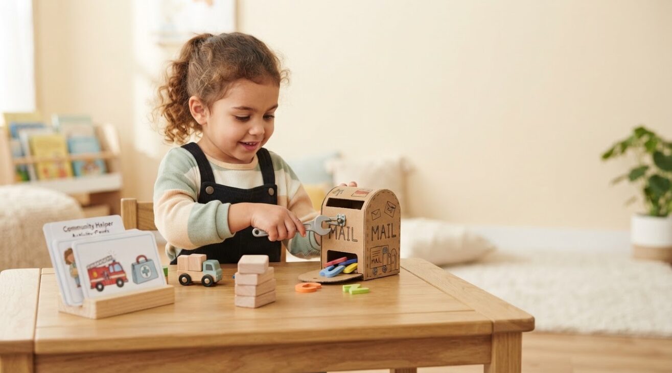 Community Helper Pretend Activity Cards for 5-Year-Old Kids
