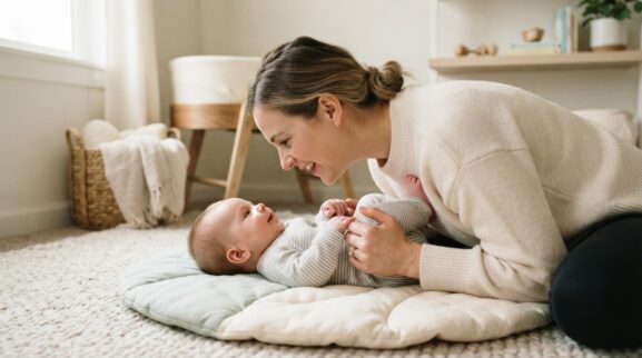 Connection & Responsive Relationships Activity Cards for 0–3 Months printable learning activity for a 0–3 month old baby