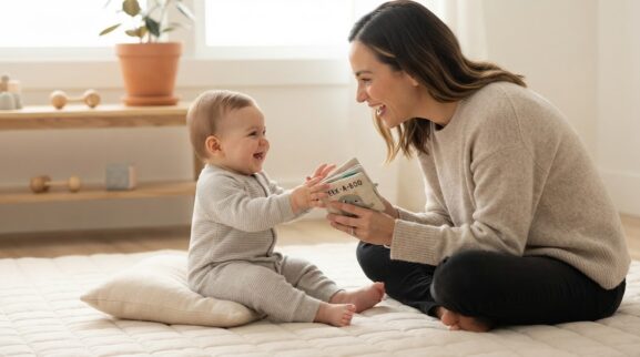Connection & Responsive Relationships Activity Cards for 7–9 Months printable learning activity for a 7–9 month old baby