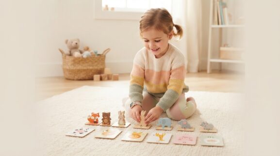 Count 1–10 and Move learning activity for a 3-year-old