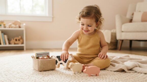 Create & Pretend: Animal Pretend Play for 1 Year parent learning guide for a 1-year-old