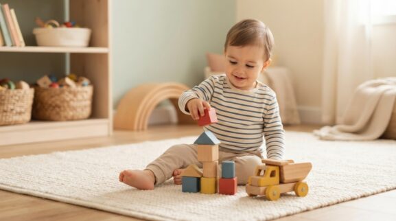 Create & Pretend: Building & Construction for 1 Year parent learning guide for a 1-year-old